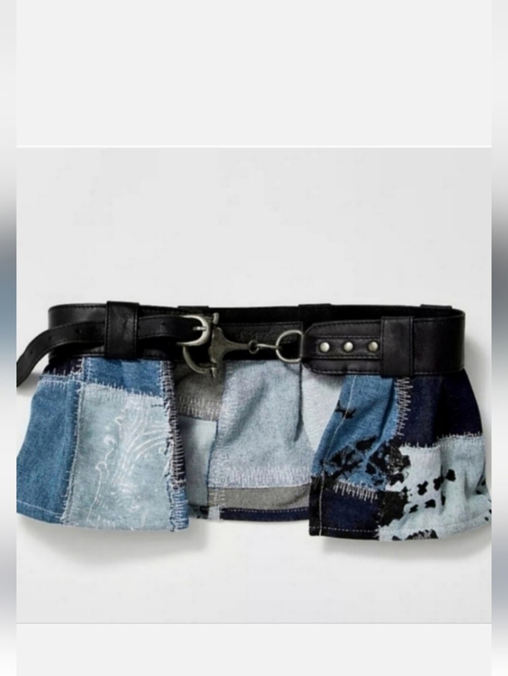 NWT FREE PEOPLE Curtain Call Denim Skirt Beltwaist goes up to 29: